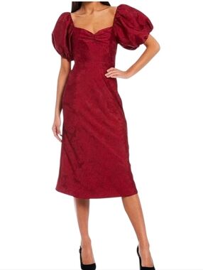 NWT Sachin & Babi Cocktail A line Floral Jacquard Midi Dress Sz 12